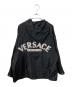 VERSACE JEANS COUTURE (ヴェルサーチ ジーンズクチュール) ナイロンジップフーディ ブラック サイズ:M：15000円
