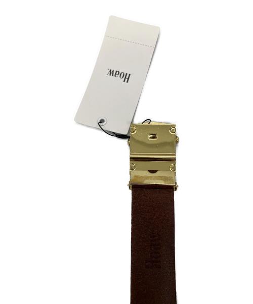 Hoaw（ハァウ）Hoaw (ハァウ) レザーベルト　ブラウン ブラウン サイズ:Free 未使用品の古着・服飾アイテム