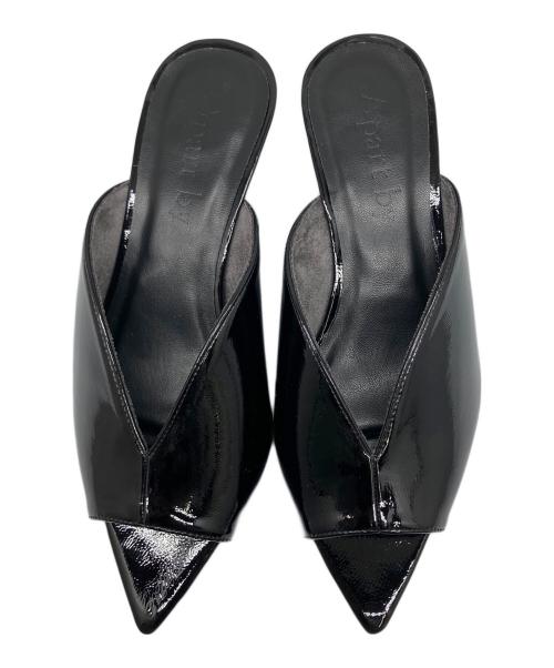 apart by（アパートバイ）apart by (アパートバイ) サンダル ブラック ブラック サイズ:37 未使用品の古着・服飾アイテム