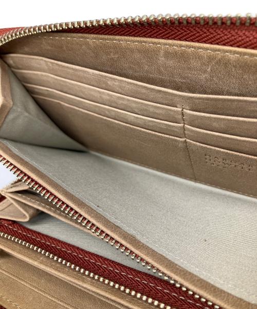 MARGARET HOWELL idea（マーガレット ハウエル アイディア）MARGARET HOWELL idea (マーガレット ハウエル アイディア) ラウンドファスナー財布 ブラウンの古着・服飾アイテム