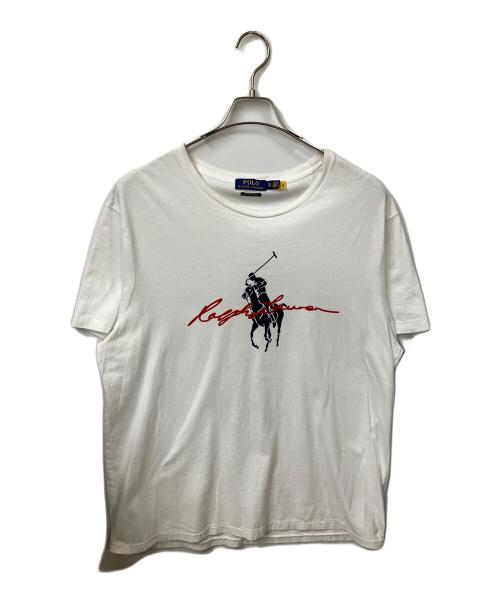 POLO RALPH LAUREN（ポロ・ラルフローレン）POLO RALPH LAUREN (ポロ・ラルフローレン) ロゴTシャツ ホワイト ホワイト サイズ:XLの古着・服飾アイテム