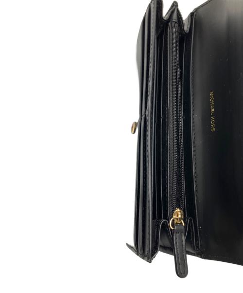 MICHAEL KORS（マイケル・コース）MICHAEL KORS (マイケル・コース) 長財布 ブラック ブラックの古着・服飾アイテム
