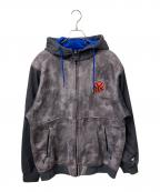 ZIP WAY×OFFICIAL NBA LICENSEDジップウェイ×）の古着「コラボジップパーカー グレー」｜ブラック