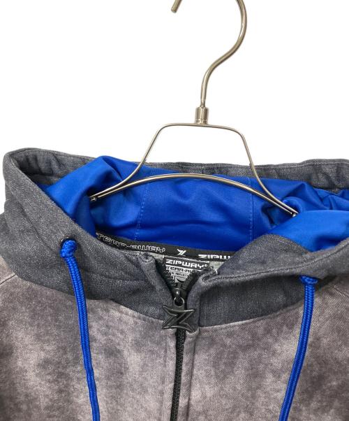 ZIP WAY（ジップウェイ）ZIP WAY (ジップウェイ) OFFICIAL NBA LICENSED コラボジップパーカー グレー ブラック サイズ:XLの古着・服飾アイテム