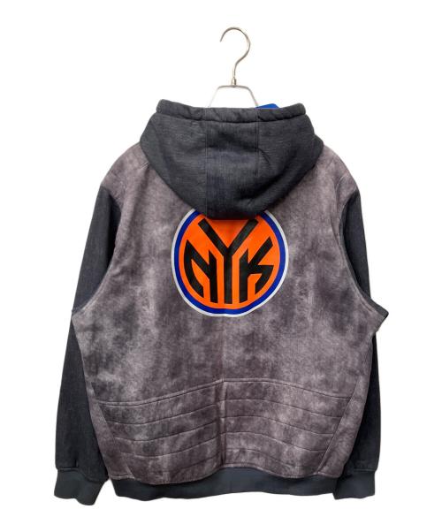 ZIP WAY（ジップウェイ）ZIP WAY (ジップウェイ) OFFICIAL NBA LICENSED コラボジップパーカー グレー ブラック サイズ:XLの古着・服飾アイテム