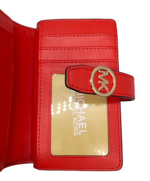 MICHAEL KORS（マイケル・コース）MICHAEL KORS (マイケル・コース) 2つ折り財布 レッドの古着・服飾アイテム