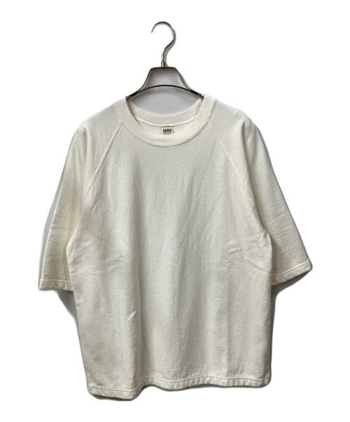 BARNS OUTFITTERS（バーンズアウトフィッターズ）BARNS OUTFITTERS (バーンズアウトフィッターズ) 半袖スウェット ホワイト ホワイト サイズ:Mの古着・服飾アイテム