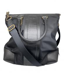 COACH（コーチ）の古着「ナイロン2WAYトートバッグ ブラック」｜ブラック
