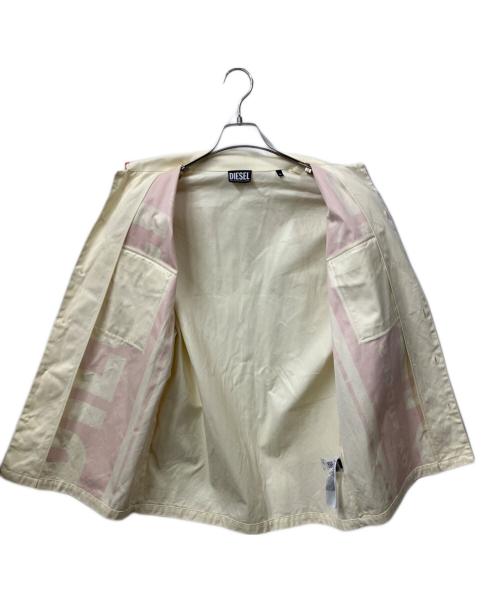 DIESEL（ディーゼル）DIESEL (ディーゼル) 半袖シャツ ベージュ×レッド サイズ:Ｍの古着・服飾アイテム