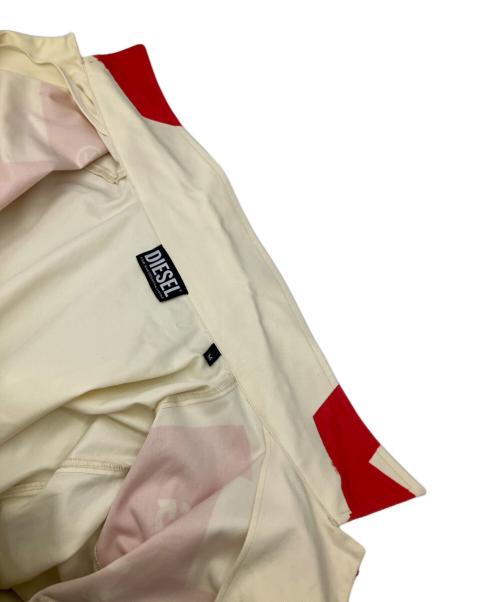 DIESEL（ディーゼル）DIESEL (ディーゼル) 半袖シャツ ベージュ×レッド サイズ:Ｍの古着・服飾アイテム