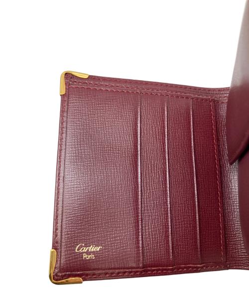 Cartier（カルティエ）Cartier (カルティエ) 2つ折り財布 ワインレッドの古着・服飾アイテム