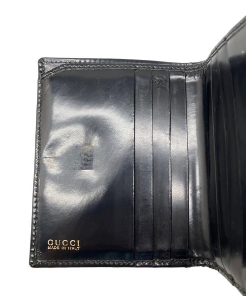 GUCCI（グッチ）GUCCI (グッチ) 2つ折り財布 ブラックの古着・服飾アイテム