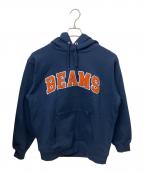 BEAMSビームス）の古着「ロゴベーシックフーディ」｜ネイビー