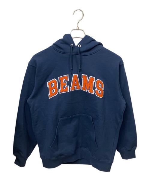 BEAMS（ビームス）BEAMS (ビームス) ロゴベーシックフーディ ネイビー サイズ:Mの古着・服飾アイテム