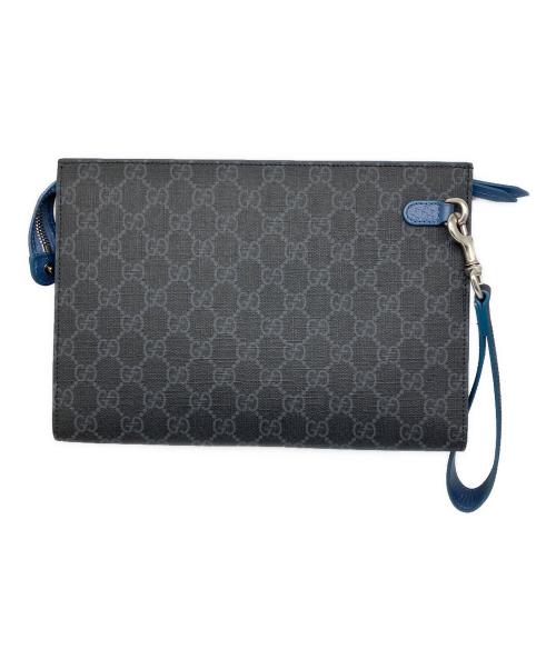 GUCCI（グッチ）GUCCI (グッチ) クラッチバッグ GGシュプリーム ブルーの古着・服飾アイテム