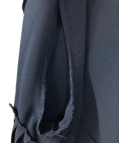 SHIPS（シップス）SHIPS (シップス) ストレッチ ジョーゼット プリーツ ブラウス ネイビー サイズ:Mの古着・服飾アイテム