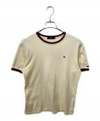BURBERRY BLACK LABELバーバリーブラックレーベル）の古着「リンガーTシャツ」｜イエロー