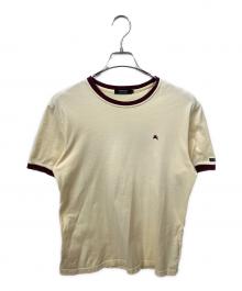 BURBERRY BLACK LABEL（バーバリーブラックレーベル）の古着「リンガーTシャツ」｜イエロー