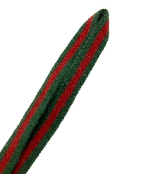 GUCCI（グッチ）GUCCI (グッチ) シェリーラインネックストラップ グリーン×レッドの古着・服飾アイテム