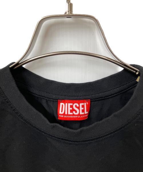 DIESEL（ディーゼル）DIESEL (ディーゼル) ロゴ半袖カットソー　ブラック ブラック サイズ:sの古着・服飾アイテム