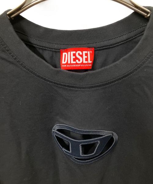 DIESEL（ディーゼル）DIESEL (ディーゼル) ロゴ半袖カットソー　ブラック ブラック サイズ:sの古着・服飾アイテム