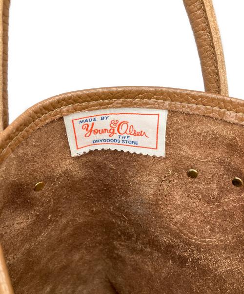 YOUNG & OLSEN The DRYGOODS STORE（ヤングアンドオルセン ザ ドライグッズストア）YOUNG & OLSEN The DRYGOODS STORE (ヤングアンドオルセン ザ ドライグッズストア) レザーハンドバッグ ブラウン ブラウンの古着・服飾アイテム