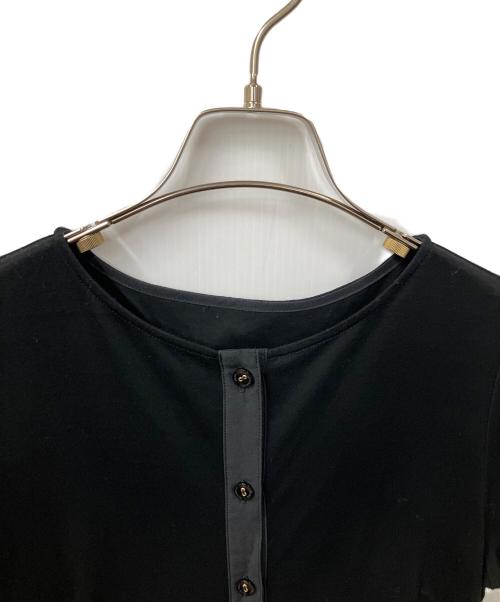 BLUE LABEL CRESTBRIDGE（ブルーレーベルクレストブリッジ）BLUE LABEL CRESTBRIDGE (ブルーレーベルクレストブリッジ) 半袖ワンピース ブラック サイズ:36の古着・服飾アイテム