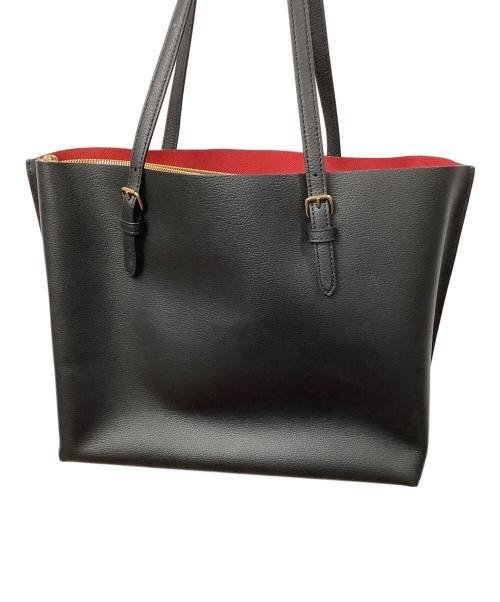 COACH（コーチ）COACH (コーチ) モリー　トートバッグ　ブラック×ホワイト ブラック×レッドの古着・服飾アイテム