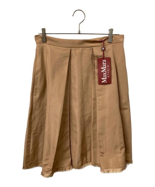 Max Mara Studio（マックスマーラ ストゥディオ）MAX MARA STUDIO (マックスマーラ ストゥディオ) プリーツスカート ベージュ ベージュ サイズ:Ｍ 未使用品の古着・服飾アイテム