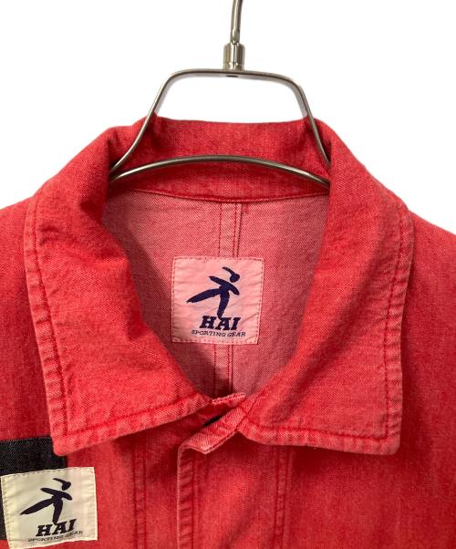 HAI（ハイ）HAI (ハイ) デニムカバーオール レッド サイズ:Mの古着・服飾アイテム