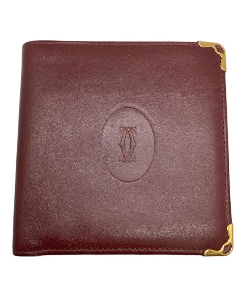 Cartier（カルティエ）Cartier (カルティエ) マストライン 2つ折り財布 ボルドー ボルドーの古着・服飾アイテム