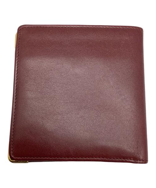 Cartier（カルティエ）Cartier (カルティエ) マストライン 2つ折り財布 ボルドー ボルドーの古着・服飾アイテム