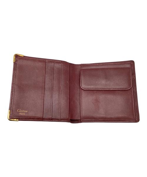 Cartier（カルティエ）Cartier (カルティエ) マストライン 2つ折り財布 ボルドー ボルドーの古着・服飾アイテム