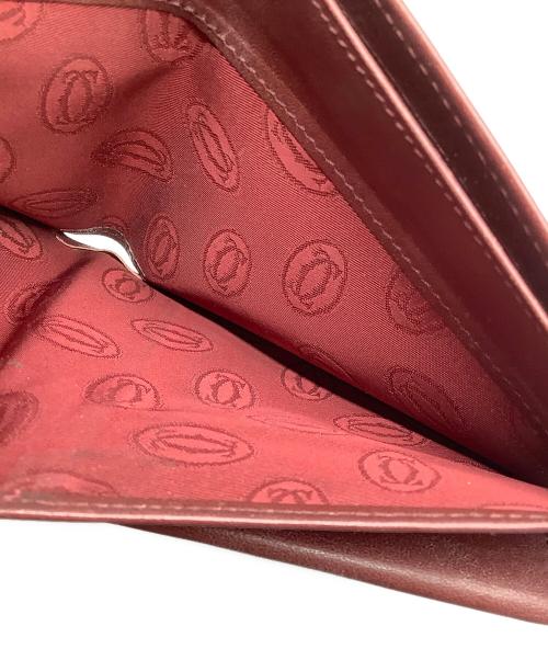 Cartier（カルティエ）Cartier (カルティエ) マストライン 2つ折り財布 ボルドー ボルドーの古着・服飾アイテム