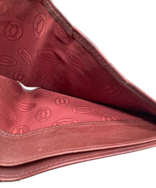 Cartier（カルティエ）Cartier (カルティエ) マストライン 2つ折り財布 ボルドー ボルドーの古着・服飾アイテム