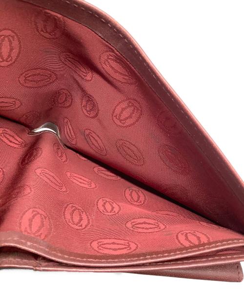 Cartier（カルティエ）Cartier (カルティエ) マストライン 2つ折り財布 ボルドー ボルドーの古着・服飾アイテム