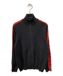 DIESEL（ディーゼル）の古着「フルジップアップジャケット ブラック×レッド」｜ブラック×レッド