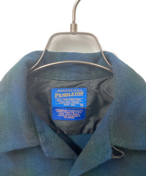 PENDLETON（ペンドルトン）PENDLETON (ペンドルトン) チェック長袖シャツ ヴァージンウール グリーン×ブルー サイズ:5の古着・服飾アイテム