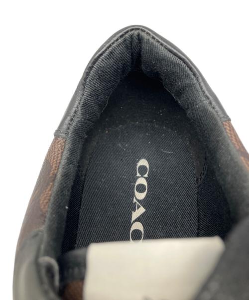 COACH（コーチ）COACH (コーチ) レザースニーカー ブラウン×ブラック ブラウン×ブラック サイズ:23の古着・服飾アイテム