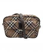 BURBERRY BLUE LABELバーバリー ブルー レーベル）の古着「チェックショルダーバッグ ブラウン×ベージュ」｜ブラウン×ベージュ
