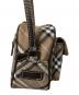 中古・古着 BURBERRY BLUE LABEL (バーバリー ブルー レーベル) チェックショルダーバッグ ブラウン×ベージュ ブラウン×ベージュ：14000円
