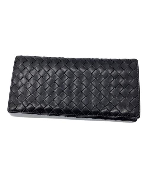 BOTTEGA VENETA（ボッテガベネタ）BOTTEGA VENETA (ボッテガベネタ) 長財布　イントレチャート ブラック ブラックの古着・服飾アイテム