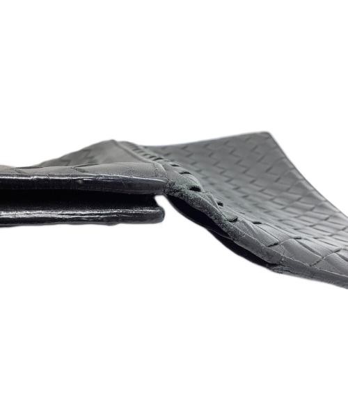 BOTTEGA VENETA（ボッテガベネタ）BOTTEGA VENETA (ボッテガベネタ) 長財布　イントレチャート ブラック ブラックの古着・服飾アイテム