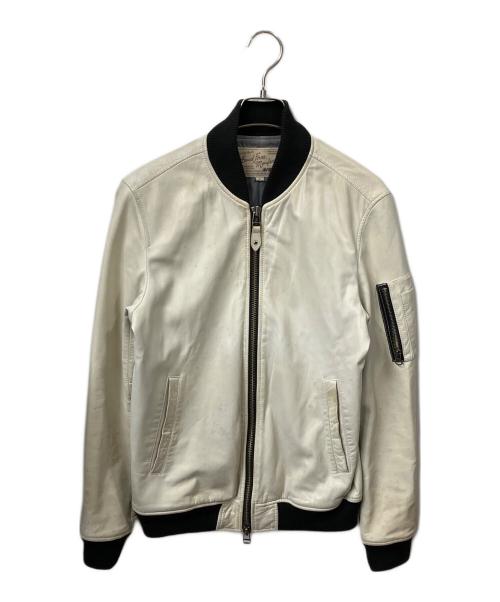 AVIREX（アヴィレックス）AVIREX (アヴィレックス) ラムレザージャケット　ホワイト ホワイト サイズ:Lの古着・服飾アイテム
