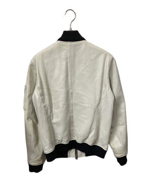 AVIREX（アヴィレックス）AVIREX (アヴィレックス) ラムレザージャケット　ホワイト ホワイト サイズ:Lの古着・服飾アイテム