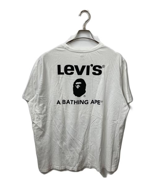 LEVI'S（リーバイス）LEVI'S (リーバイス) A BATHING APE (アベイシングエイプ) Levi's × A BATHING APE. コラボ半袖シャツ ホワイト ホワイト サイズ:ＸＬの古着・服飾アイテム