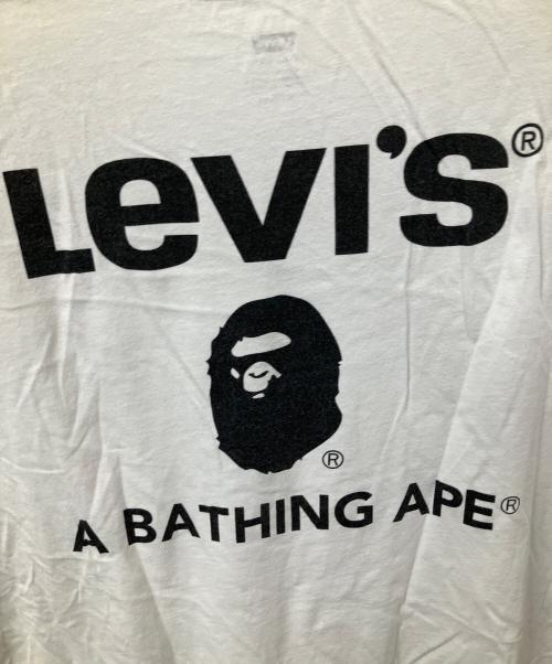 LEVI'S（リーバイス）LEVI'S (リーバイス) A BATHING APE (アベイシングエイプ) Levi's × A BATHING APE. コラボ半袖シャツ ホワイト ホワイト サイズ:ＸＬの古着・服飾アイテム