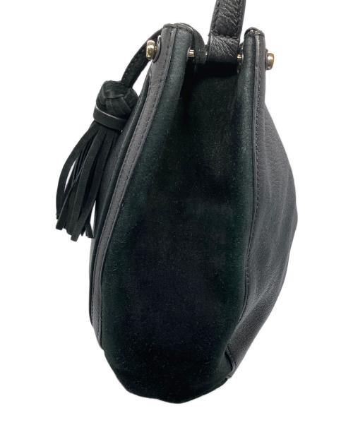 Kate Spade（ケイトスペード）Kate Spade (ケイトスペード) レザーショルダーバッグ ブラック ブラックの古着・服飾アイテム