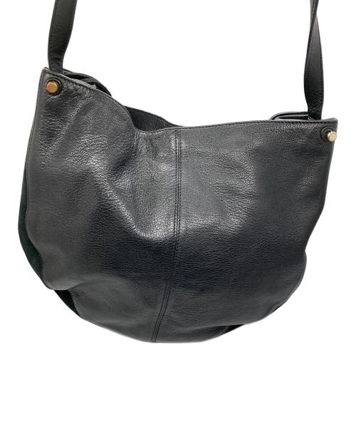 Kate Spade（ケイトスペード）Kate Spade (ケイトスペード) レザーショルダーバッグ ブラック ブラックの古着・服飾アイテム