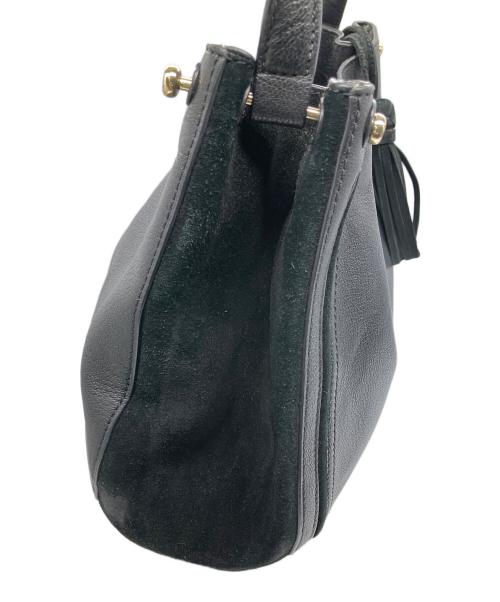 Kate Spade（ケイトスペード）Kate Spade (ケイトスペード) レザーショルダーバッグ ブラック ブラックの古着・服飾アイテム